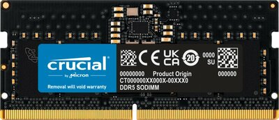 Crucial 8GB (1x8GB) DDR5-5600 CL 46 SO-DIMM RAM Notebook Speicher geheugenmodule 5600 MHz ECC