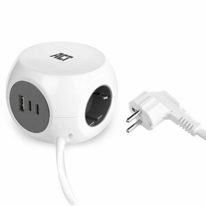 ACT Stekkerdoos kubus 3 type F /30W /USB-C/A / 1.5M