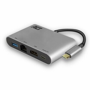 ACT AC7040 USB-C naar HDMI Multi port adapter met ethernet