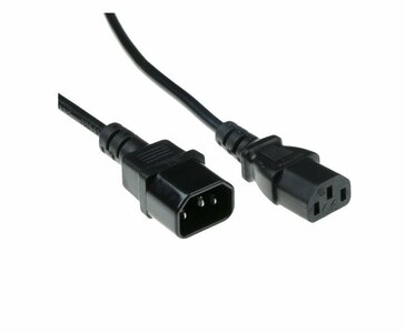 Microconnect AK 5029 electriciteitssnoer Zwart 0,6 m C13 stekker C14 stekker