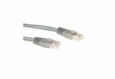 ACT Grijze 10 meter UTP CAT5E patchkabel met RJ45 connectoren