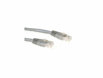 ACT Grijze 1 meter UTP CAT6 patchkabel met RJ45 connectoren