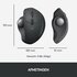 Logitech MX Ergo muis Rechtshandig RF draadloos + Bluetooth Trackball 440 DPI_