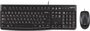 Logitech Desktop MK120 toetsenbord Inclusief muis USB AZERTY Frans Zwart_