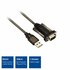 ACT AC6000 seriële kabel Zwart 1,5 m USB Type-A DB-9_